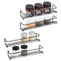 ROFAY Spice Rack Organiser, 4 Pack Wall Mounted Tier Shelf with Adhesive Sticker & Screws for Spices, Herbs, Jars and Other in Cupboard/Kitchen/Cabinets/Pantry