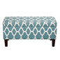 HomePop 36" Storage Ottoman Bench with Hinged Lid - Teal Geometric - color: Teal Geometric