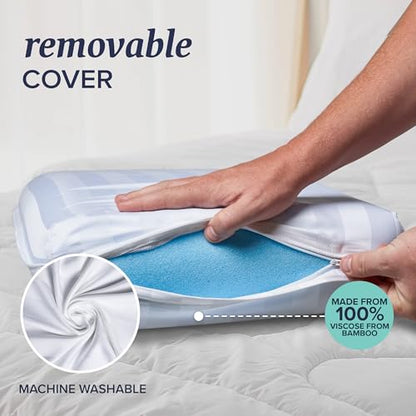 Beckham Hotel Collection Queen Size Firm Memory Foam Pillows (Set of 2) - Solid Block Design for Maximum Neck & Spine Support - size: Queen (Firm Foam)