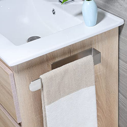 Taozun Towel Holder 11.8 Inch Brushed Hand Towel Rack Bathroom Towel Bar Adhesive Towel Ring Stainless Steel Hand Towel Hanger, Stick on Wall - color: Silver, size: 12-inch