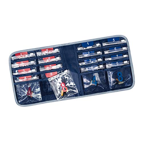 Lewis N. Clark Travel Pill Organizer, for Vitamins, Medication, Prescriptions, Or Medicine Storage, 16 Slot Pouch, Navy - color: Navy