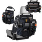 2 Pack Front & Seat back organizer with dedicated tablet and 17 IN laptop storage stabilizers external stabilizing side straps soft adjustable shoulder straps hardened buckle (Large Black) - color: Large Black