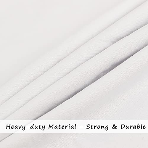 Cotton Canvas Laundry Bag with Handles & Drawstring Straps, Heavy Duty Extra Large Laundry Bags for Laundromat and Household, 25.5x34 Inch, White - color: White
