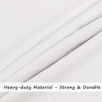 Cotton Canvas Laundry Bag with Handles & Drawstring Straps, Heavy Duty Extra Large Laundry Bags for Laundromat and Household, 25.5x34 Inch, White - color: White