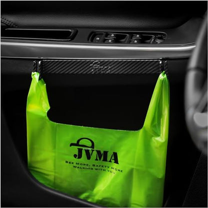 JVMA Save Space Car Garbage Can 50 Auto Trash Bags and Hook | No Residue for Truck SUV Camping Car 50 Green Hanging Garbage Bags 1 Gallon Super Strength (US Patent) - size: Hook+Bag