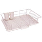 Space-Saving 3-Piece Dish Drainer Rack Set: Efficient Kitchen Organizer for Quick Drying and Storage - Includes Cutlery Holder and Drainboard - Maximize Countertop Space, Pale Pink - color: Pale Pink