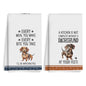 2Pcs Funny Dogs Kitchen Towels 24x14 Inch, Cute Dachshund Waffle Weave Dish Towels for Kitchen Home, White Absorbent Microfiber Hand Tea Towel, Weiner Dog Gifts for Women Dog Lovers 2 - color: Multi 0321