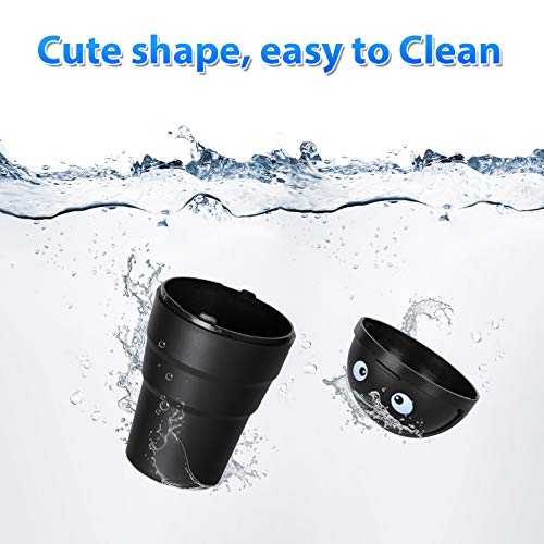 trasgo for Car Cup Holder Trash Can Small Mini Trash Can Car Office Household Trash Can (Black)