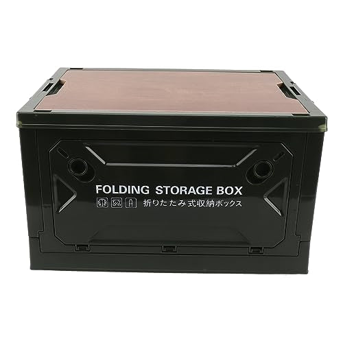 Collapsible Camping Storage Box with 5-Way Open Design, PP & MDF, Car & Outdoor Storage Bins, White, Compact Size (Green) - color: Green