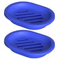 Topsky 2 Pcs Soap Dish Soap Holder for Shower, Soap Dishes Soap Savers for Bar Soap, Soap Bar Holder Shower with Drip Tray, Plastic Double Layer Draining Soap Box for Bathroom Kitchen - Blue - color: Dark Blue