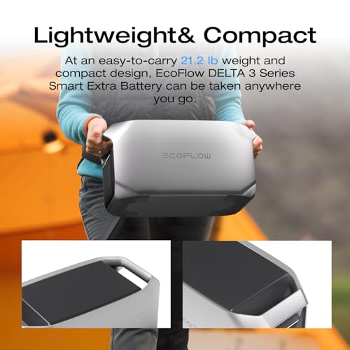 EF ECOFLOW Portable Power Station DELTA 3 Plus with Smart Extra Battery, Expand Capacity from 1024Wh to 2048Wh, Solar Generator for Emergency, Home Backup, Outdoor Camping - style: DELTA 3 Plus with Extra Battery