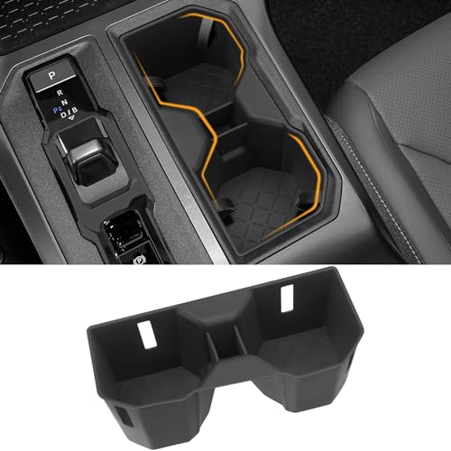 Front Cup Holder Compatible with Toyota 2026 RAV4 LE SE XLE XSE Limited Hybrid Accessories Silicone Material Insert Center Console Organizer - color: for Toyota 2026 RAV4 (Front)