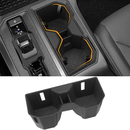 Front Cup Holder Compatible with Toyota 2026 RAV4 LE SE XLE XSE Limited Hybrid Accessories Silicone Material Insert Center Console Organizer - color: for Toyota 2026 RAV4 (Front)