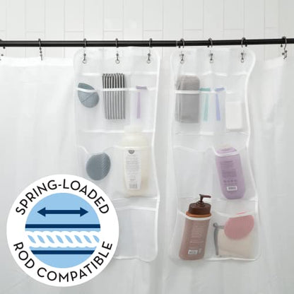 S&T INC. Shower Organizer, Shower Caddy & Bathroom Organizer, 2 Pack, White - color: Clear