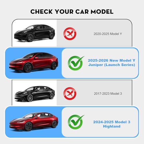 Under Screen Storage Organizer for 2026 New Model Y Juniper,[Retractable & Tool-Free] Under Screen Storage Box with Behind Screen Tissue Holder Compatible with Tesla 2025-2026 Model Y Juniper - size: 2025-2026 Model Y Juniper & 2024-2025 Model 3