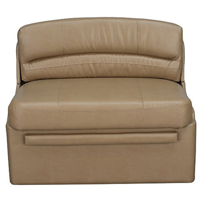 RecPro Charles 44" RV Dinette Booth with Storage | Converts to Bed with Memory Foam (Toffee, 1) - color: Toffee