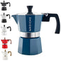 GROSCHE Milano Stovetop Espresso Maker Moka Pot 3 espresso Cup - 5 oz, Blue -Moka Espresso Coffee Maker Stove top coffee maker Moka Italian espresso greca coffee maker brewer percolator - color: Blue, size: 3 espresso cups