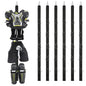 6pcs Hockey Hanger Portable Hanging Dryig Rack Hockey Gifts for Home and Outdoor Using in Ice Hockey Skating Football Camping Fishing 5 Hooks - color: Blackx 6