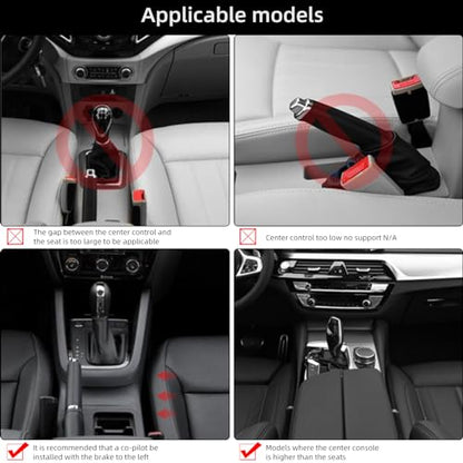 Rupse Universal Car Armrest Storage Box with Cup Holder, Adjustable Wrist Support, Center Console Organizer for Most Cars (Black Red Line) - style: Black red line