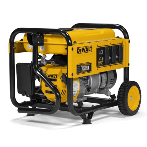 DeWalt 5,000 Starting Watt Portable Gas Generator, 223cc Engine, Idle Control Technology, CO Protect Carbon Monoxide Detection, Never-Flat Wheels, Emergency Jobsite Power, 49 State - style: 5,000 Starting Watts