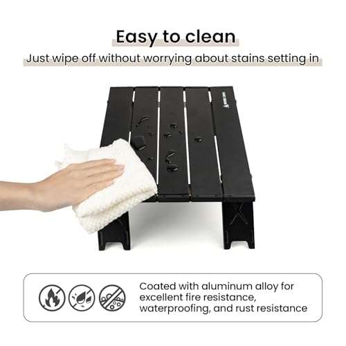 ONETIGRIS Ultralight Backpacking Table, Compact Pop-Up Folding Table for Camping, Hiking, Beach, Picnic, Travel