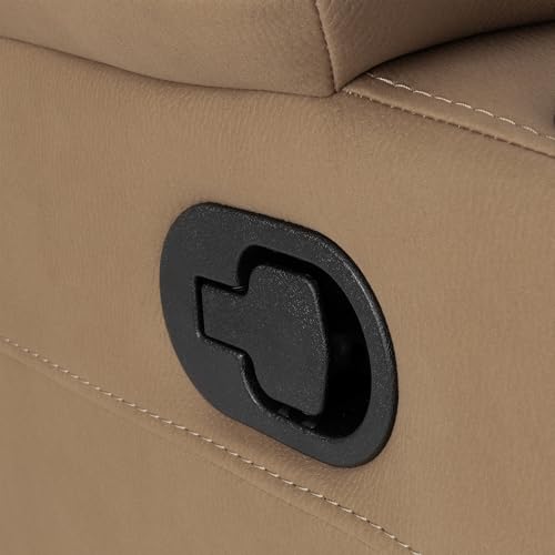Camper Comfort Faux Suede Leather Reclining Chair, Cappuccino, 58" Wide x 41" Tall x 30" Deep, Wall Hugging Fit for RVs - color: Cappuccino, style: Manual