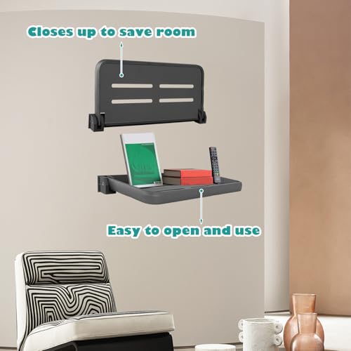 4 Pcs RV Aluminum Fold-Down Wall Shelf Foldable Wall-Mounted Hidden Shelf Compact RV Furniture Parts Hardware for Inside Camper Storage