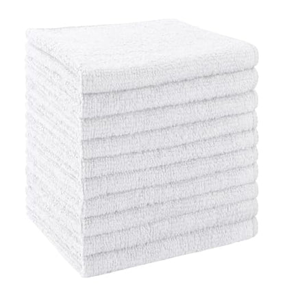 UNIMADE Washcloths Bulk - 10 Pack - Face Towels (12" x 12"), Highly Soft Wash Cloths and Hand Towels, Fast Drying Multi-Purpose Microfiber Cleansing Cloths for Bathroom, Hotel, Spa, and Salon - White - color: White, size: 10Pack