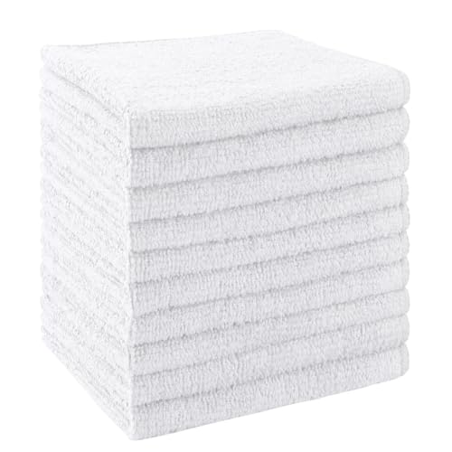 UNIMADE Washcloths Bulk - 10 Pack - Face Towels (12" x 12"), Highly Soft Wash Cloths and Hand Towels, Fast Drying Multi-Purpose Microfiber Cleansing Cloths for Bathroom, Hotel, Spa, and Salon - White - color: White, size: 10Pack