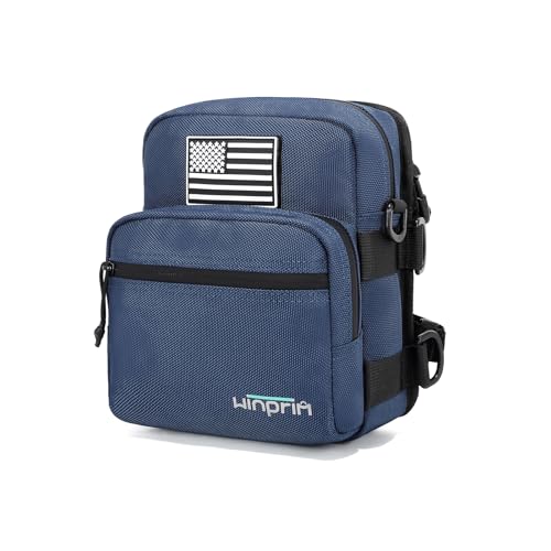 Handlebar Storage Bag for Motorcycles Bicycle, 1680D Waterproof Motorcycle Front Bag & EBike Pouch Multi-Purpose Tool Storage for Handle Bars Dirt Bike Moped Scooter Small Durable Commuting Bike Bag - color: 1680D Blue