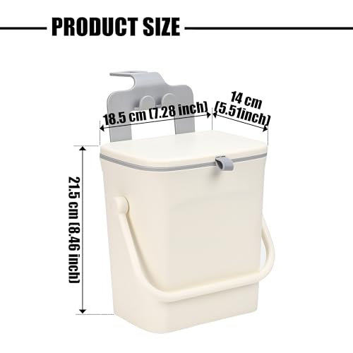 Leakproof Car Trash Can, Mini Hanging Garbage Can with Lid, Vehicle Trash Bin for Back Seat Car Garbage Bin for Sedans, SUVs, MPVs & Trucks (White) - color: White