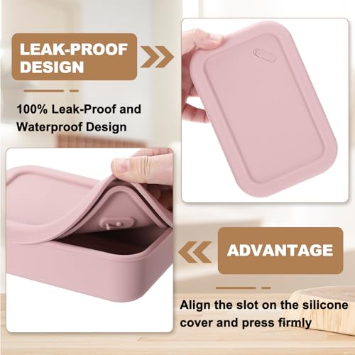 PATIKIL Leakproof Travel Soap Case, Silicone Travel Soap Container with Draining Layer Portable Bar Soap Holder for Bathroom Camping Gym, Pink - color: Pink