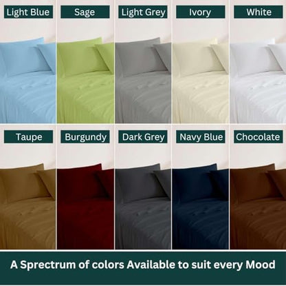 NON Sticky cotton 4 Piece Premium Egyptian Cotton Full Bed Sheet Set, 15" Deep Pocket Fitted, Easy Care, Soft Sheets for Bedroom and Home Mattress, 54" x 75", Burgundy Solid - color: Burgundy Solid, size: Full