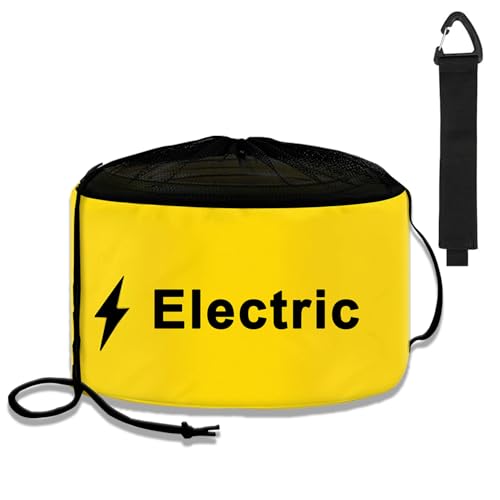 1-Pack Yellow Waterproof RV Hose Storage Bags with Drawstring Mesh Top, RV Utility bag, Sewer Hose Bag, Camper Tools Accessories Bag for Electrical Cords, Black/Fresh Water Hoses - color: Yellow