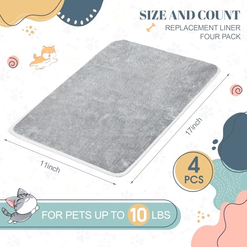 Drydiet 4 Pcs Pet Carrier Pad Travel Pet Reversible Dog Mat Replacement Liners for Travel Dog Bed Pad Washable Plush Double Sided Bed Mat for Cat Kennel Crate(Grey,17 x 11 Inch) - color: Hello from Amazon Selling Partner Support, I'm ha