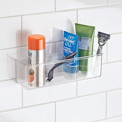 iDesign Adhesive Organizer Bin, Clear | Damage-Free Hanging, For Kitchen, Bathroom, or Office - style: Pack of 1