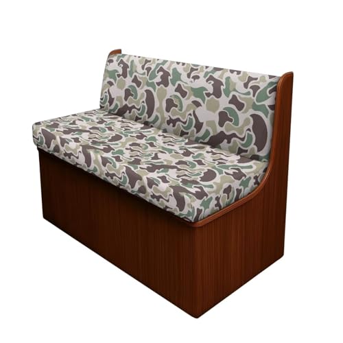 SEANATIVE Camouflage RV Dinette Cushion Covers Stretch Camper Cushion Cover Booth Seats Washable Sofa Furniture Protector Replacement Slipcovers for Travel Trailer Couch - color: Camouflage