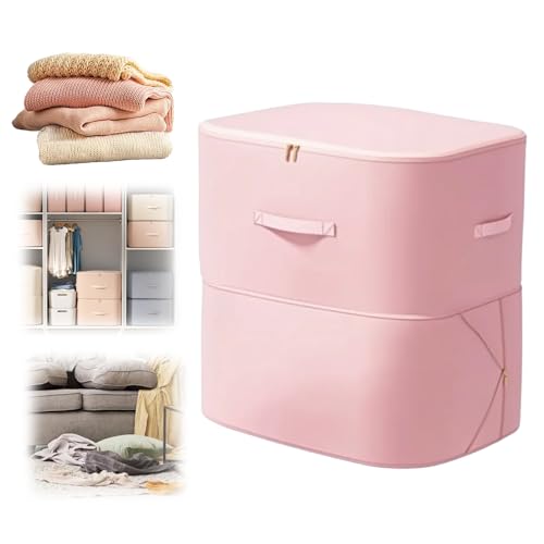 2026 New 3-Layer Ultra Space Saving Self Compression Organizer, Multifunctional Comforter Storage Bag for Comforters, Clothes, Blankets, Home Organization Must Haves (Pink, X-Large) - color: Pink, size: X-Large