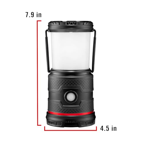 COAST EAL30R 1000 Lumen Rechargeable Emergency Camping Lantern with Warm, Day, Red & Red Flashing Mode, Foldeable Handle, 15 Hours of Runtime