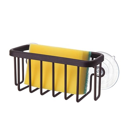 SunnyPoint NeverRust Kitchen & Bathroom Sink Caddy for Sponges, Scrubbers, Soap, 6" x 2.5" x 2.65", with Adhesive Mount - Additional Suction Cup Included –Aluminum (Oil Bronze, NOT Black) - color: Oil Bronze