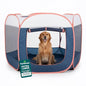 FurHaven Soft-Sided Dog & Cat Playpen, Portable Foldable Indoor & Outdoor Pet Playpen with Mesh Windows & Zippered Door, Navy, Extra Large
