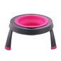 Dexas Popware for Pets Single Elevated Pet Feeder, Large, Gray/Pink - color: Gray/Pink, size: Large/4 Cup Capacity