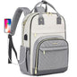 Laptop Backpack Women Work Bag - Travel Backpack Purse with USB Charger 15.6 Inch Nurse Bag College Teacher Business Backpack Waterproof Laptop Bag Beige Grey - color: 6-beige Grey, size: 15.6 Inch
