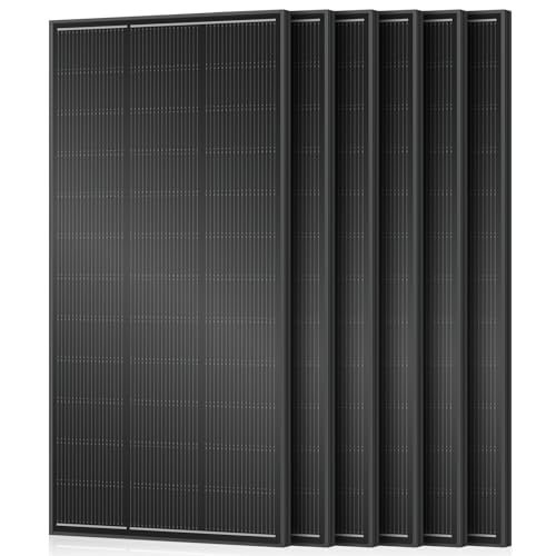 18BB 1200 Watt Solar Panel, 6pcs 200W N-Type Solar Panels, 25% High-Efficiency Monocrystalline Module PV, for 12V/24V Battery, Home, Trailer, Camping, Marine, Boat, Farm - style: 1200W-200W 6PC