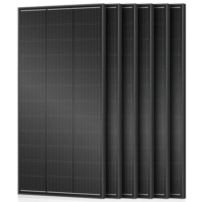 18BB 1200 Watt Solar Panel, 6pcs 200W N-Type Solar Panels, 25% High-Efficiency Monocrystalline Module PV, for 12V/24V Battery, Home, Trailer, Camping, Marine, Boat, Farm - style: 1200W-200W 6PC