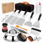 BBQ Tool Set, Stainless Steel Grill Accessories with Carrying Case, Outdoor Cooking Utensils for Camping, Tailgating, Backyard BBQ(27PCS)