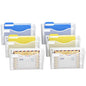 Samstar 6 Pack Mesh Wall Mounted File Holder Metal Wall File Pocket Mail Organizer for Office/Home(with Label Panel), White - color: White