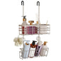 HapiRm Hanging Shower Caddy Organizer - No Drilling Shower Organizer with Inclined Shelf, Rustproof & Waterproof 304 Stainless Steel Bathroom Caddy - Brushed Nickel - color: Brushed Nickel-Inclined Shelf