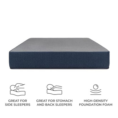 DREAMFOAM Brooklyn Bedding Copperflex Essential 10" Gel Memory Foam Mattress with Stain Protection, Twin XL |Made in Arizona - size: Twin XL 39x80, style: 10" - Medium