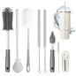 8Pcs Water Bottle Cleaner Brush Compatible with Stanley, Multipurpose Brush Cleaner Kit with Nylon Straw Brush 4 in 1 Bottle Gap Cleaner and Silicone Cup Cleaners - color: Gray